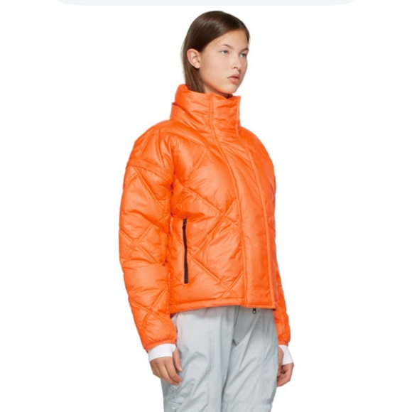 Adidas by Stella McCartney NWT Convertible Quilted Puffer Jacket Vest Orange XS - Picture 4 of 16